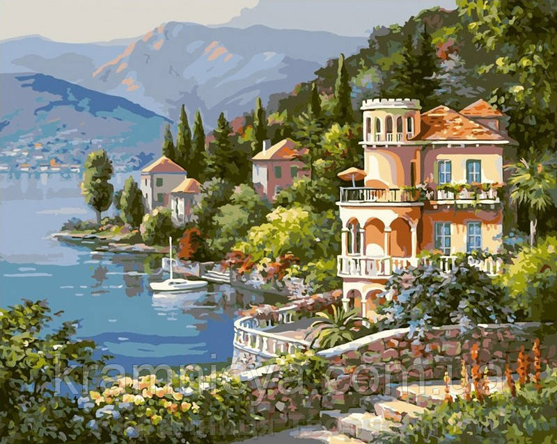 Картина за номерами 40x50 Квітуче узбережжі, Rainbow Art (GX6915)