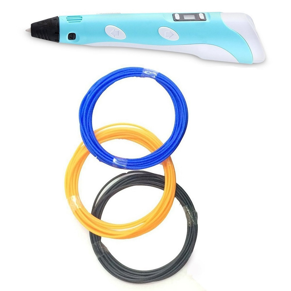 3D ручка з LCD дисплеєм 3D Pen 2 блакитна