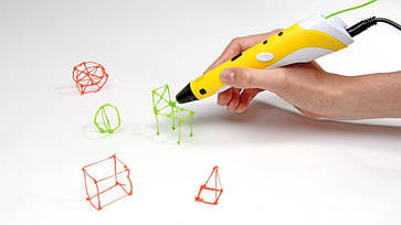 3D ручка з LCD дисплеєм 3D Pen 2 жовта, фото 6