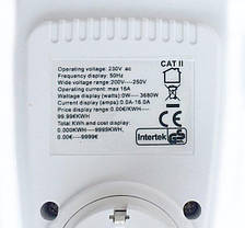 Энергометр ватметр амперметр вольтметр розетка Intertek Cat 2 3680W, фото 4