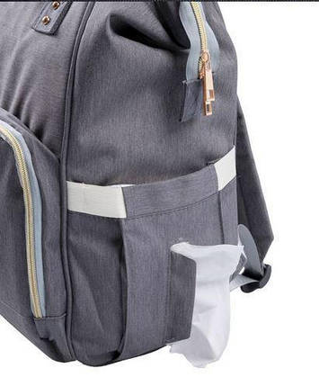Сумка-рюкзак для мам Baby Bag 5505 сіра, фото 4