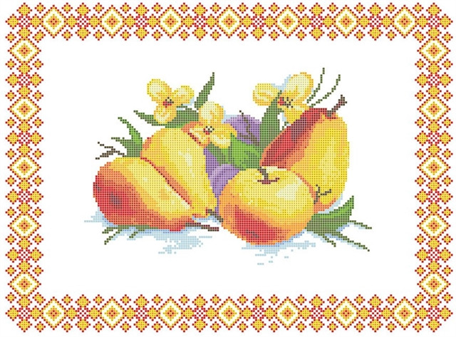 РСВ-002. Схема для вишивки бісером Рушник до Спаса., фото 1