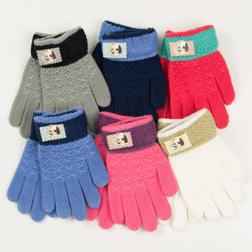 Рукавички демісезонні для дівчаток на 2-3 роки - 19-7-1 - Кораловий, фото 1