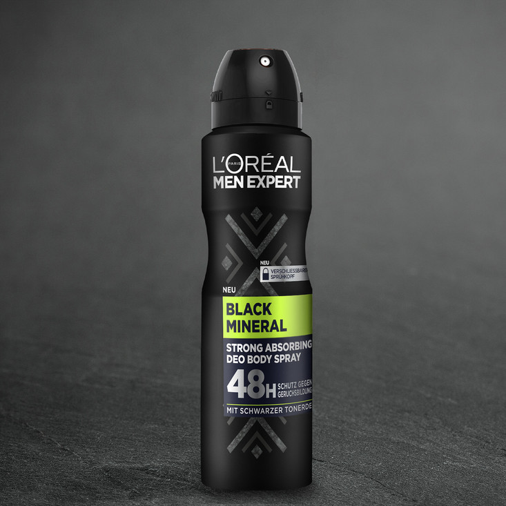 Дезодорант-антиперспірант чоловічий L´Oreal Men Expert Black Mineral 150мл. Оригінал. - фото 1 - id-p1041770909