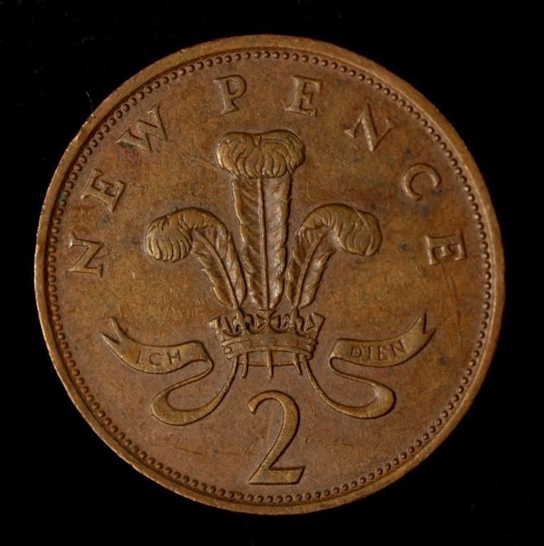 Монета Великобританії 2 пенси 1971-81 рр., фото 1