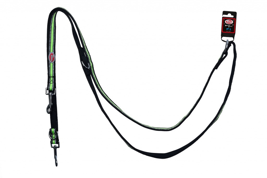 Повідець Pet Nova Adjust L 2.0 х 240 см Чорний (з відбивачем)