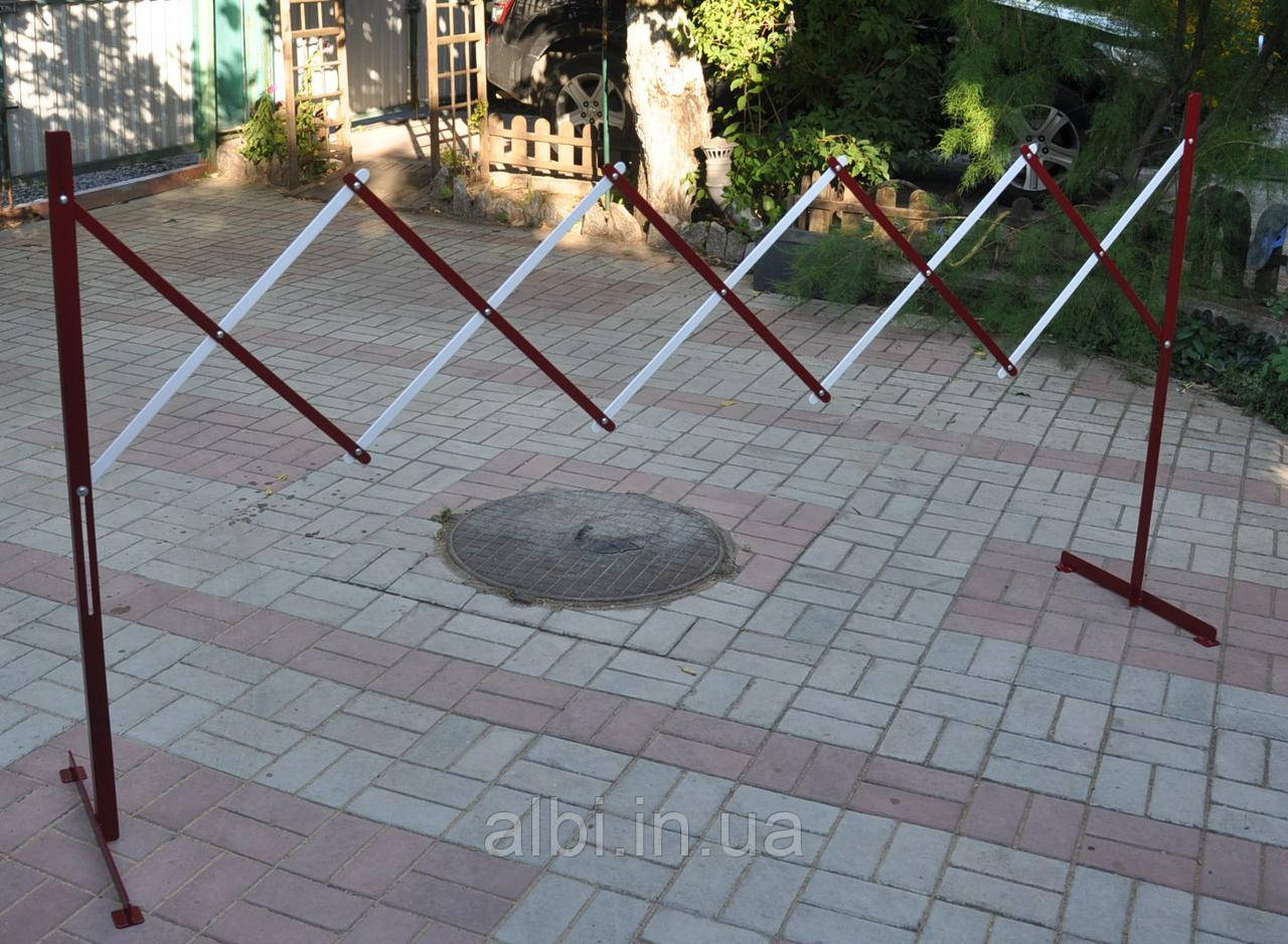 Розсувна огорожа 1х2.9м, ограничение доступа, временные дорожные ограждения