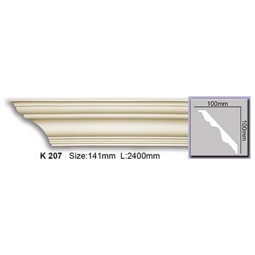 Стельовий гнучкий плінтус Harmony K207F (10х10)см, довжина 2м, фото 1
