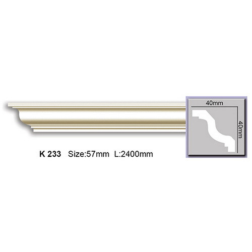 Стельовий плінтус Harmony K233 (4х4)см, довжина 2м