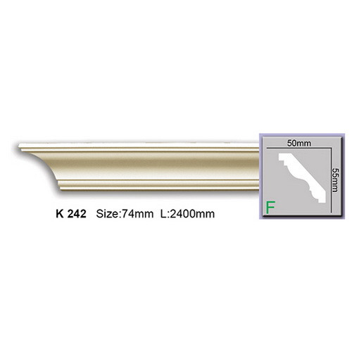 Стельовий гнучкий плінтус Harmony K242F (5,5х5)см, довжина 2м, фото 1