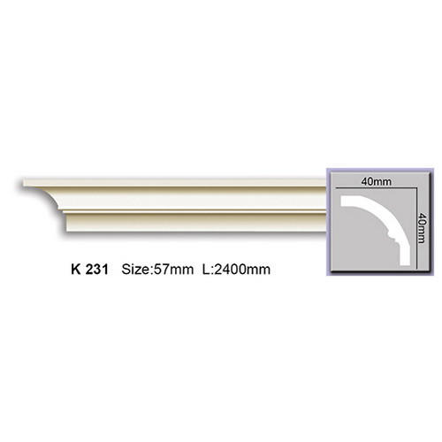 Стельовий плінтус Harmony K231 (4х4)см, довжина 2м