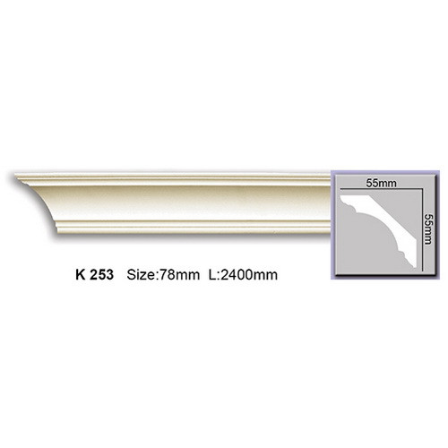 Стельовий плінтус Harmony K253 (5,5х5,5)см, довжина 2м