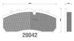     Колодки гальмівні дискові REG90 WVA29042/29060 BPW, DAF, IVECO, MB, SAF, Scania (584.000)