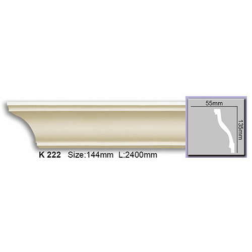 Стельовий плінтус Harmony K222 (13,5х5,5)см, довжина 2м