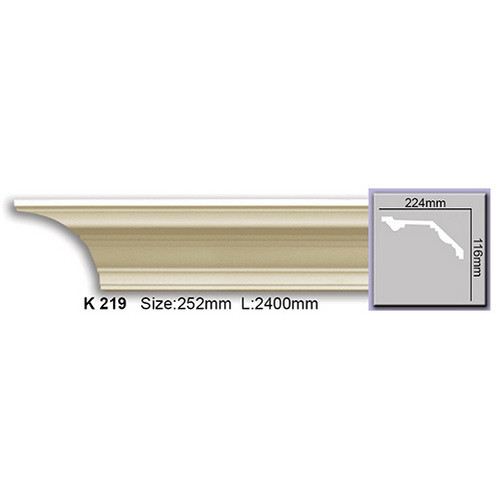 Стельовий плінтус Harmony K219 (11,6х22,4)см, довжина 2м