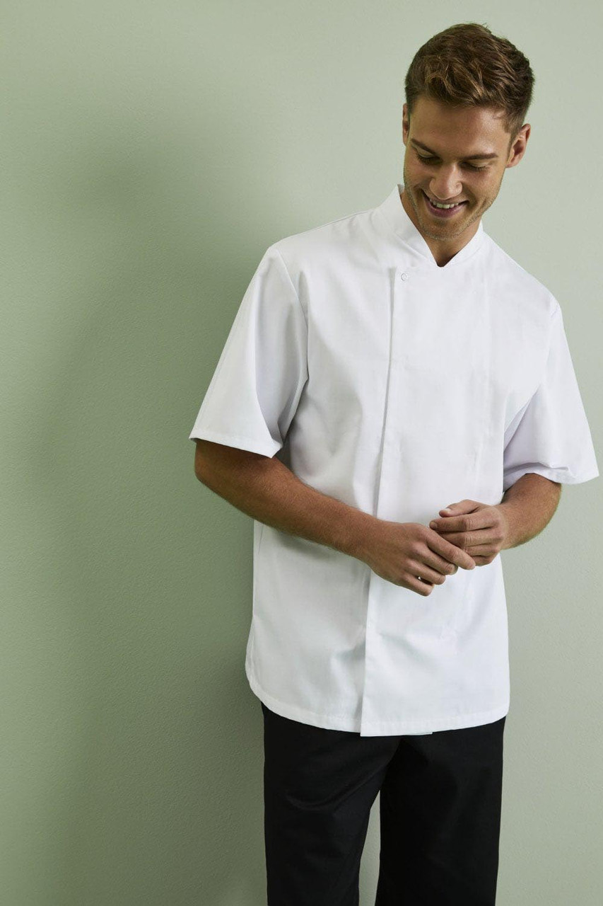 Кітель кухаря чоловічий білий на потайних кнопках Atteks - 00965