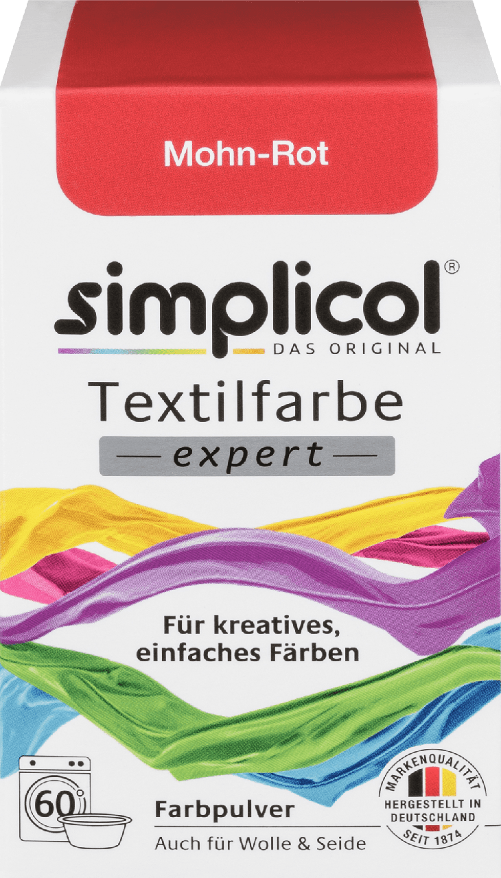 Текстильна фарба Simplicol Textilfarbe expert Mohn-Rot, 150 г.