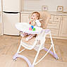 Дитячий стільчик для годування з регульованою спинкою Carrello Caramel CRL-9501/3 Cloud Grey сірий колір, фото 3