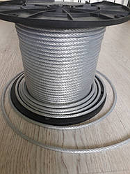 Трос металевий в ПВХ оболонці, діаметр 2 х 3 мм