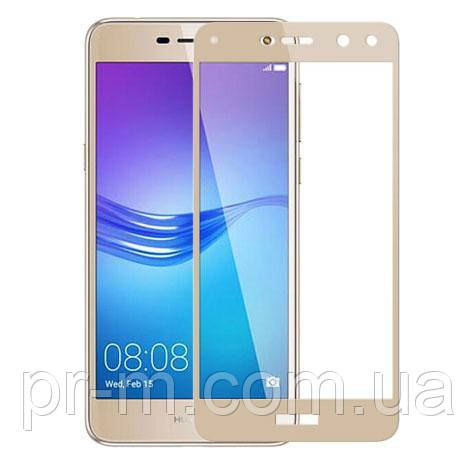 Захисне скло Full Cover Huawei Y5 2017, Gold, фото 1