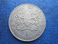 Монета 1 шиллинг Кения 1975 1989 два года цена за 1 монету