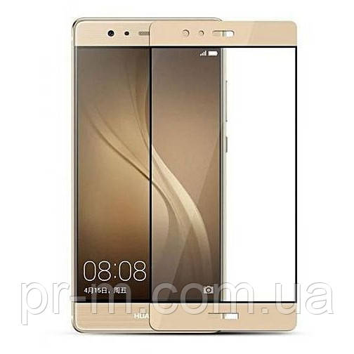 Захисне скло Full Cover Huawei P9, Gold
