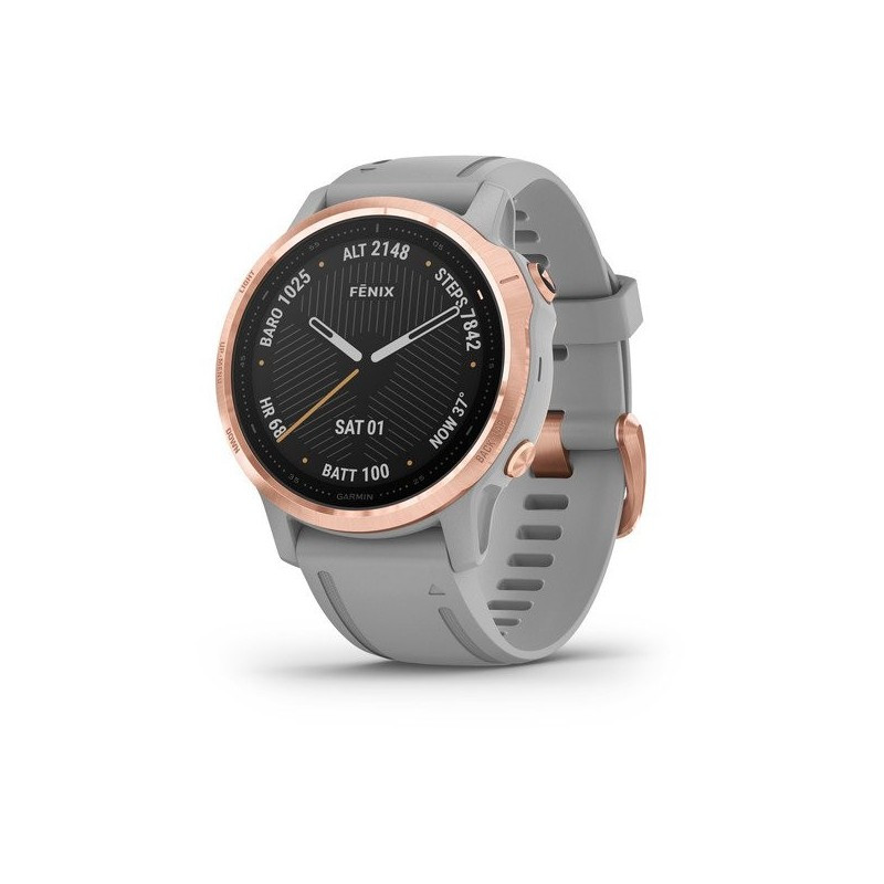 Смарт-годинник Garmin Fenix 6S - Rose Gold-tone with Powder Gray Band