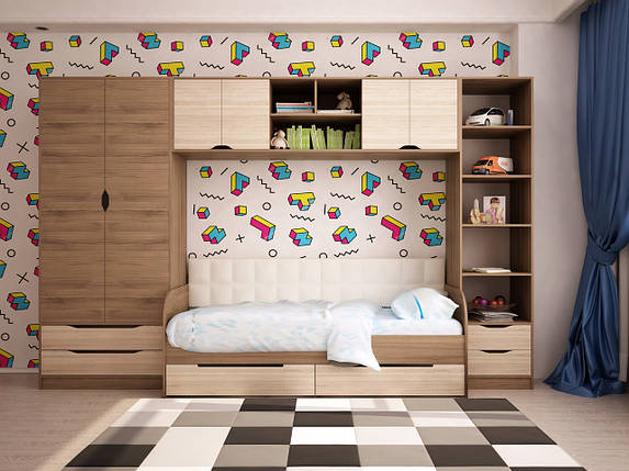 Комплект меблів у дитячу кімнату "Тетріс" №1 (без ліжка), фото 2