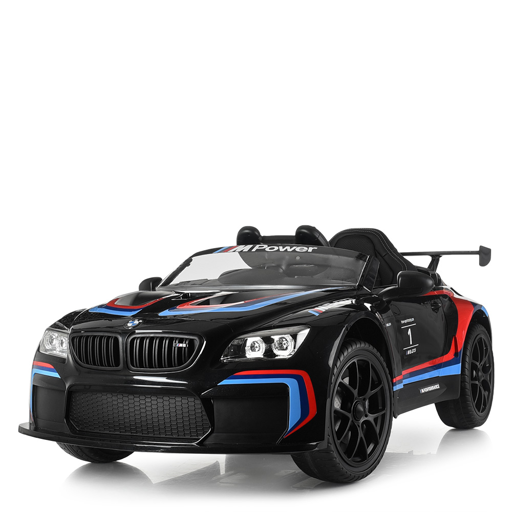 Дитячий електромобіль BMW M6, led-підсвітка днища, увімкнення фар окремо, амортизатори 4 шт., ручка, коліщатка