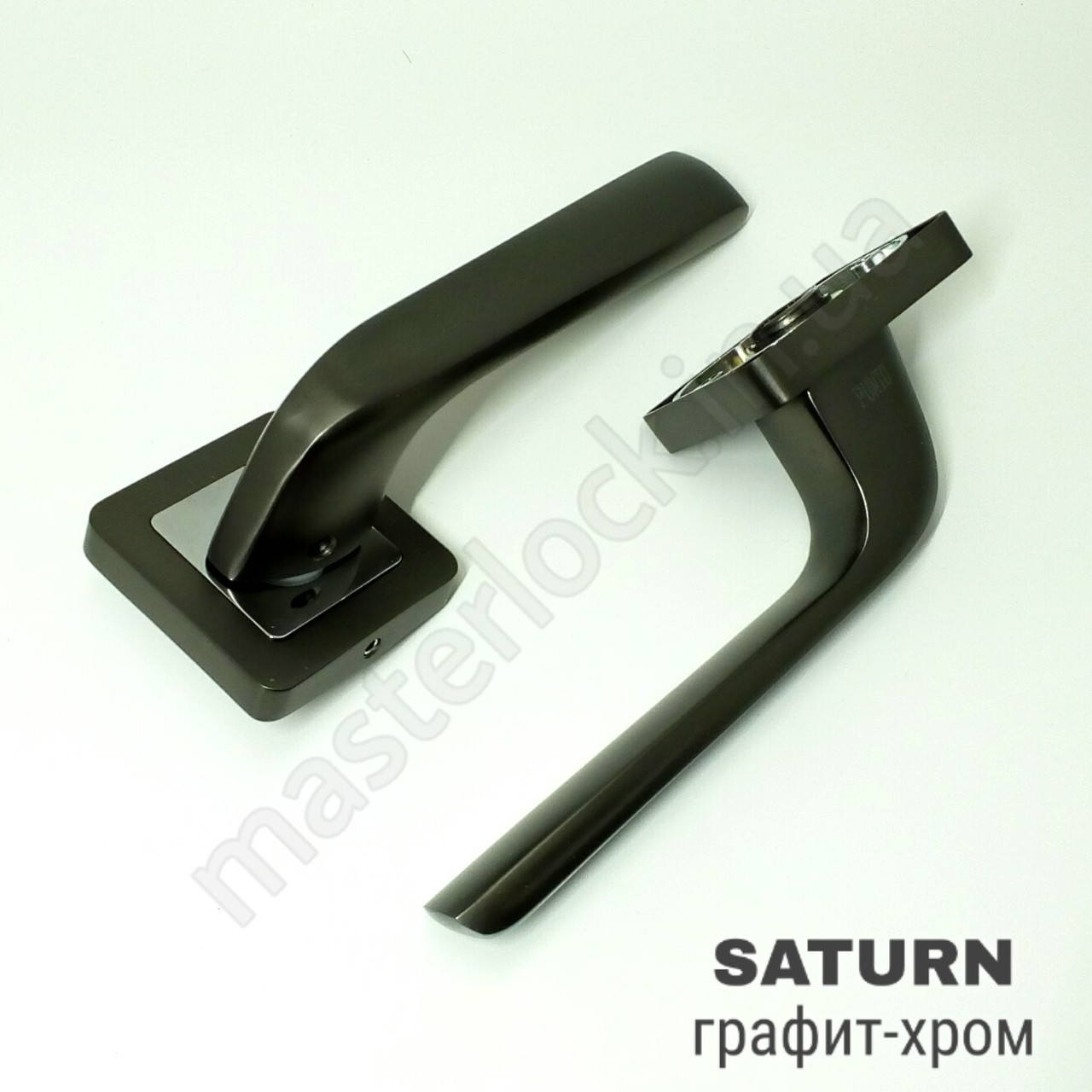 Ручка PUNTO дверна SATURN QR GR/CP-23 графіт/хром