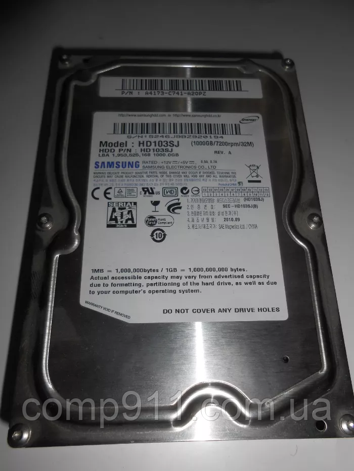 Жорсткий диск для ПК, комп'ютера Samsung HD103SJ 1000 Gb.