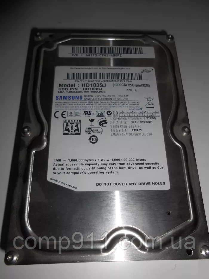 Жорсткий диск для ПК, комп'ютера Samsung HD103SJ 1000 Gb., фото 1