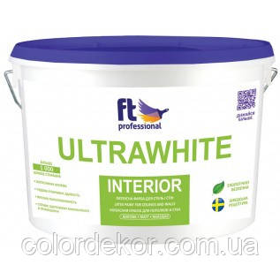 Краска латексная для стен и потолков FT Professional Ultrawhite Interior 10 л - фото 1 - id-p1041960604