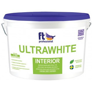 Краска латексная для стен и потолков FT Professional Ultrawhite Interior 3 л - фото 1 - id-p1041963261