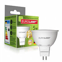 Светодиодная диммируемая EUROLAMP LED Лампа ЕКО серія "Е" dimmable MR16 5W GU5.3 4000K (50)