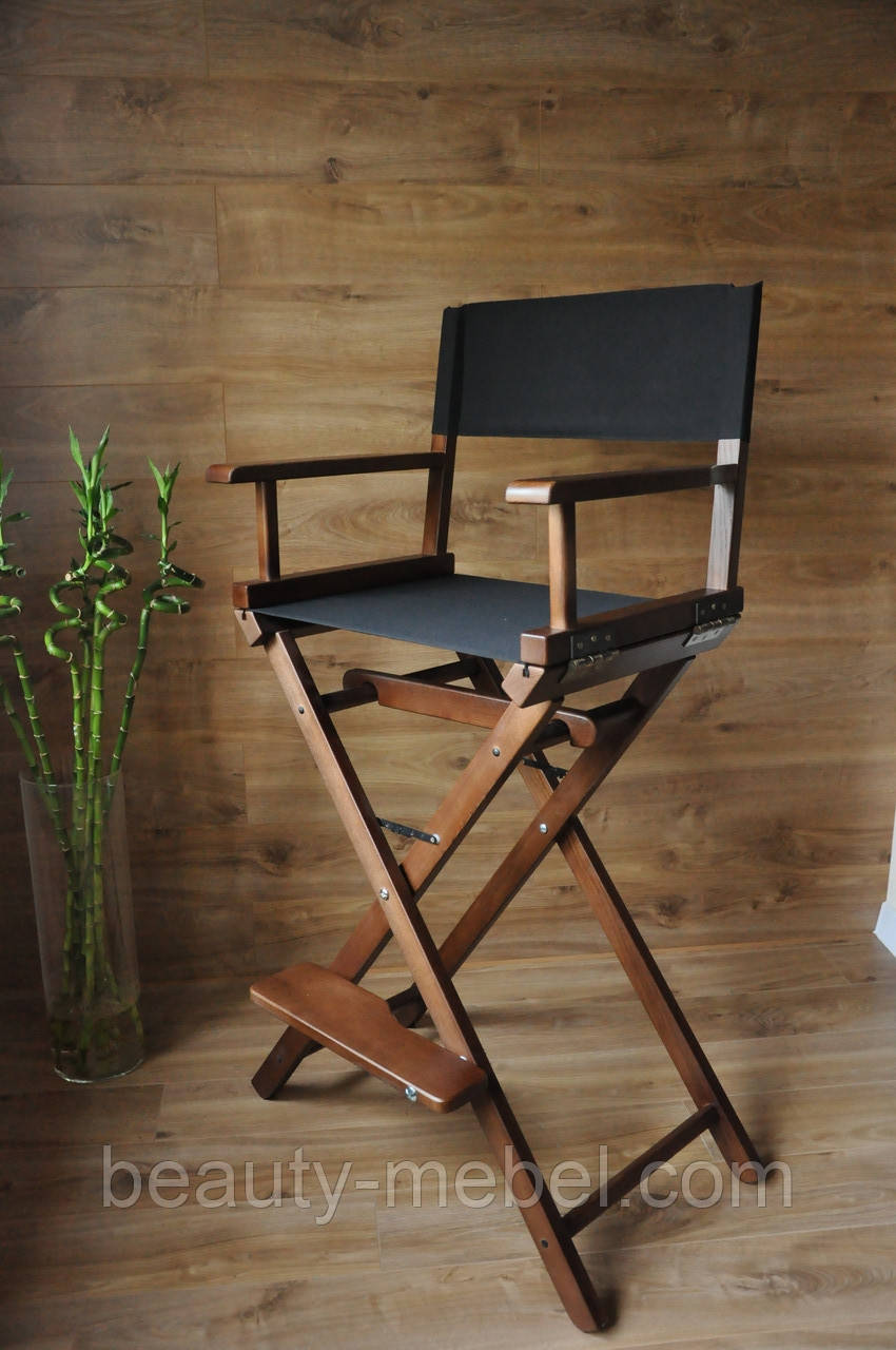 Стілець для візажиста, складаний, дерев'яний, стілець режисера, стілець для фото сесії.