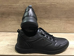 Чорні чоловічі кросівки з натуральної шкіри ТМ EXTREM 2342/05.1, фото 2