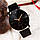 Жіночі годинники Classic black чорні, жіночий наручний годинник, класичні жіночі наручні годинники, фото 3