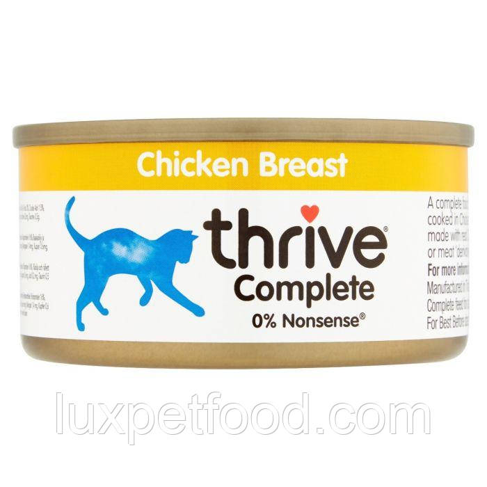 Thrive Complete Chicken Breast for Cats - Трайв Полнорац Консервів Вологий Корм для Кішок Курка 75г