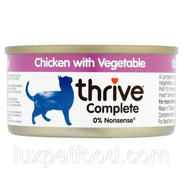 Thrive Complete Chicken with Vegetables - повнораціонний корм для котів курка овочі 75г