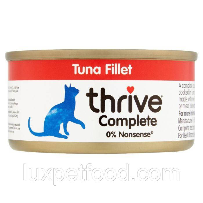 Thrive Complete Tuna Fillet for Cats - Трайв Полнорац Консервів Вологий Корм для Кішок Тунець 75г