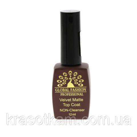 Верхнє покриття з оксамитовим ефектом без липкого шару (топ/фініш), VELVE Top Coat, 12 мл, Global Fashion
