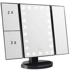 БРАК !!! Дзеркало для макіяжу з LED підсвічуванням Superstar Magnifying Mirror