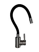 Змішувач для кухні Kraft 3004BL з нержавіючої сталі чорний