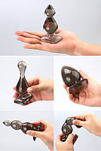 Анальна пробка 3.5 см Leten Comfort силіконова для новачків м'яка, фото 5