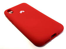 Чохол для Huawei Y5 2019 накладка силіконовий протиударний Silicone Cover червоний, фото 2