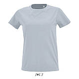 Жіноча футболка приталеного крою з круглим коміром кольорова, фото 4