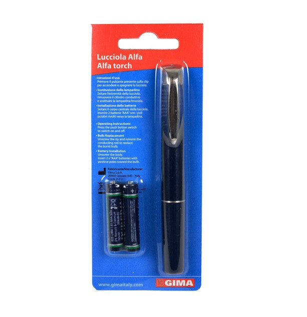 Ліхтарик медичний діагностичний ALFA GIMA, жовте світло, синій, Італія