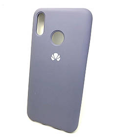 Чохол накладка для Huawei Y9 2019 бампер протиударний Silicone Cover сіро-блакитний