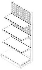 Новий торговий комбінований стелаж із полицями та перфорованими панельними стінками для магазину